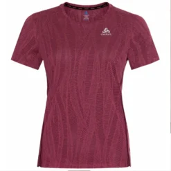 Sportshirt Odlo Women Crew Neck S/S Zeroweight Engineered Paradise Pink Melange