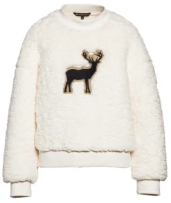 Trui Goldbergh Women Deer Teddy Off White