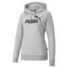 Trui Puma Women Essentials Logo Hoodie FL Gray -Outdoorsupply Winkel 1 pumapum 586788 04imagefront