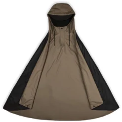 Poncho Rains Cape Black Wood (Maat S)