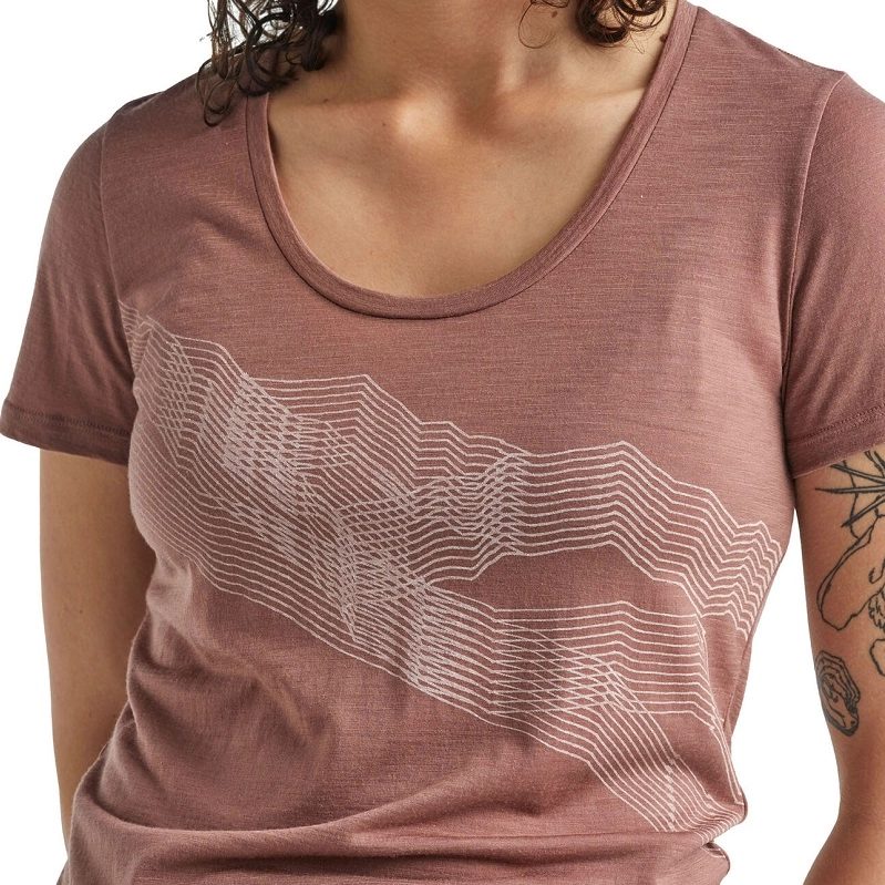 T-Shirt Icebreaker Women Tech Lite SS Scoop St Anton Suede 7 T-Shirt Icebreaker Women Tech Lite SS Scoop St Anton Suede - Afbeelding 5