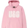 Trui UGG Women Rey Fuzzy Logo Hoodie Bloom