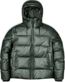 Jas Rains Unisex Puffer Jacket Silver Pine