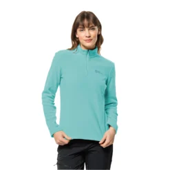 Trui Jack Wolfskin Women Taunus Half Zip Fresh Ice -Outdoorsupply Winkel 1709532 1279 m001
