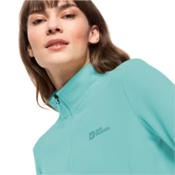 Trui Jack Wolfskin Women Taunus Half Zip Fresh Ice -Outdoorsupply Winkel 1709532 1279 m005