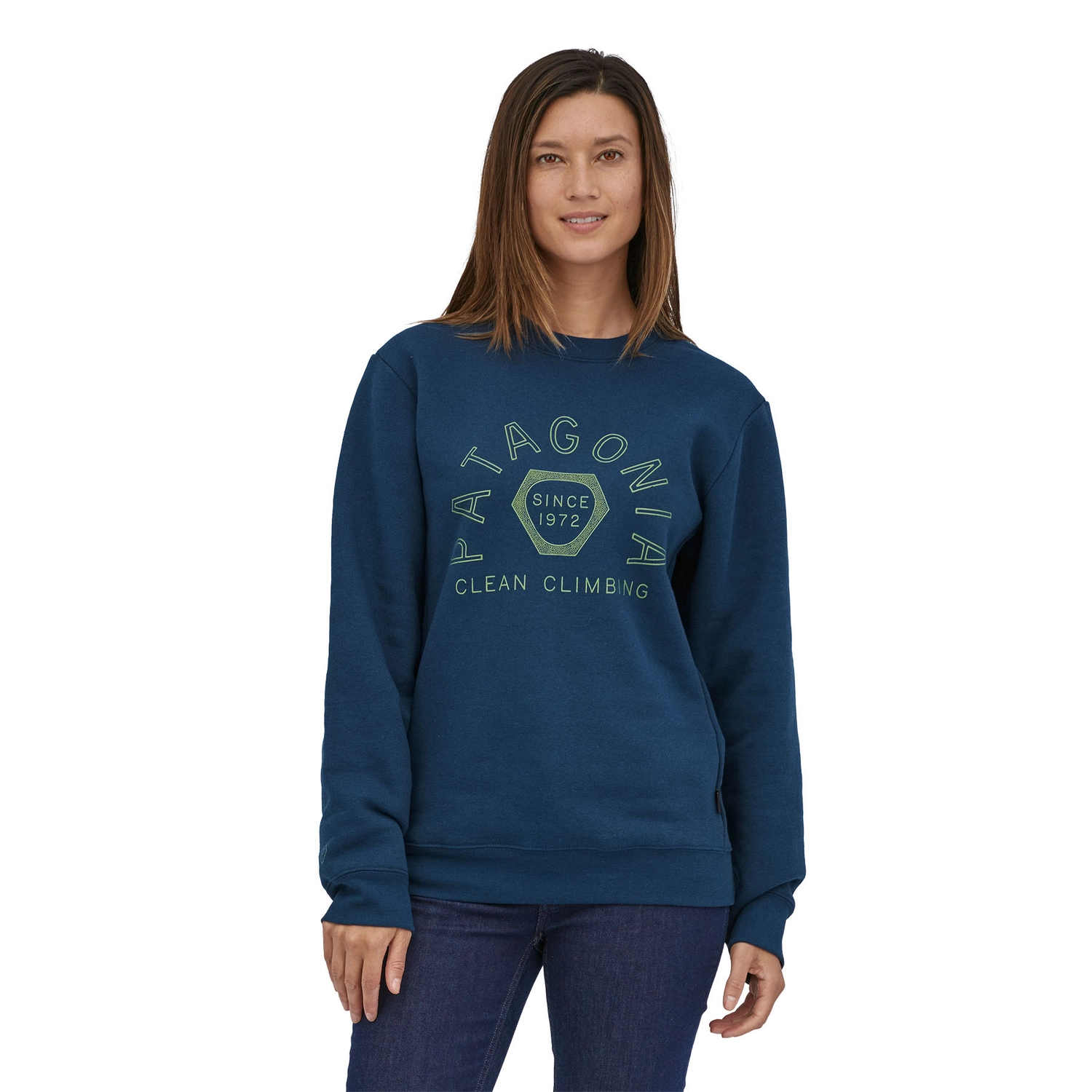 Trui Patagonia Unisex Clean Climb Hex Uprisal Crew Sweatshirt Tidepool Blue 4 Trui Patagonia Unisex Clean Climb Hex Uprisal Crew Sweatshirt Tidepool Blue - Afbeelding 2