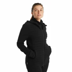 Trui Icebreaker Women ZoneKnit LS Zip Hoodie Black -Outdoorsupply Winkel 2 ib0a59hg0011 1