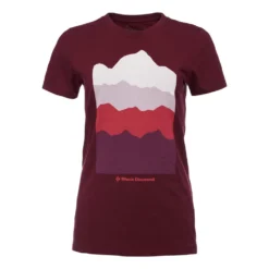 T-Shirt Black Diamond Women Vista SS Tee Bordeaux