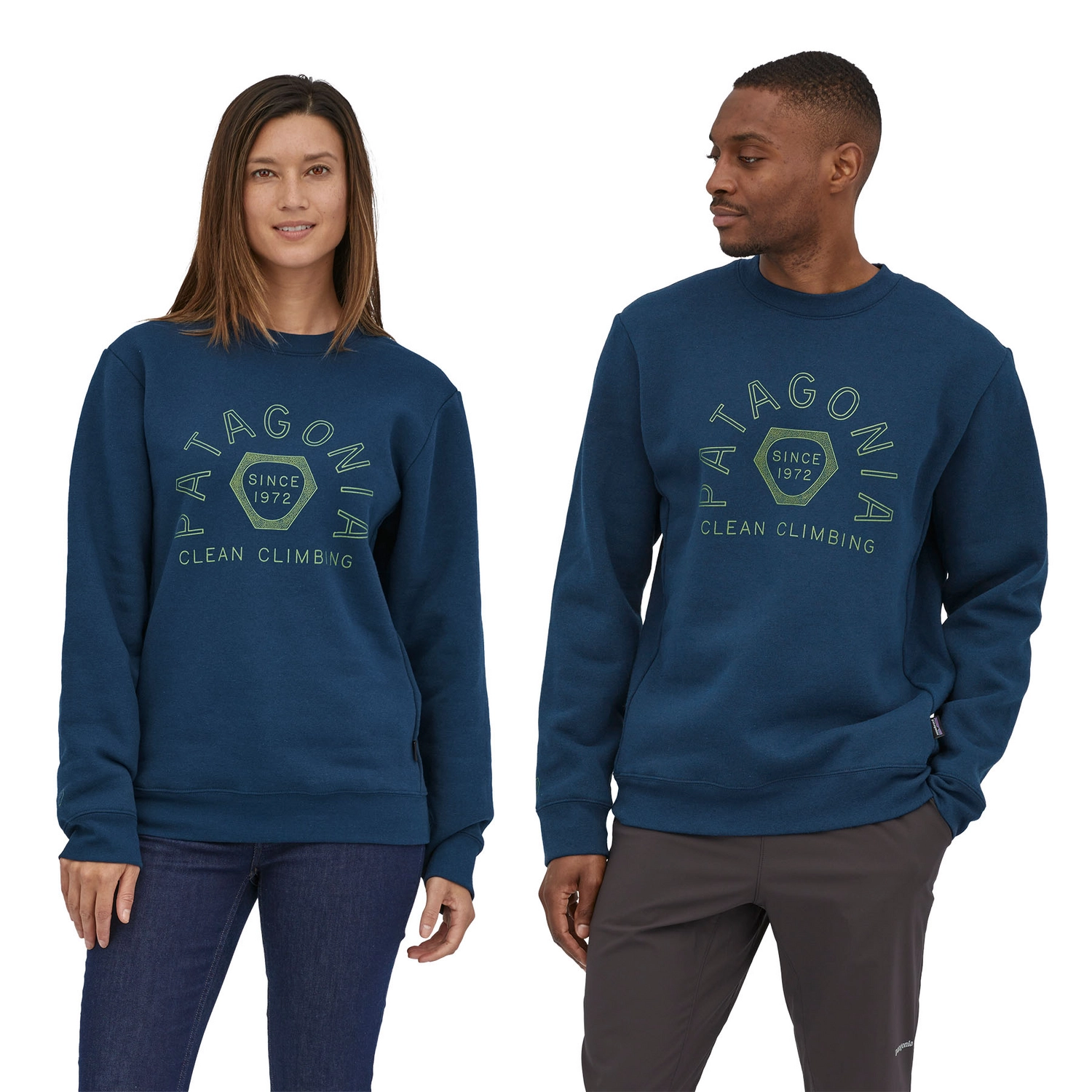 Trui Patagonia Unisex Clean Climb Hex Uprisal Crew Sweatshirt Tidepool Blue 6 Trui Patagonia Unisex Clean Climb Hex Uprisal Crew Sweatshirt Tidepool Blue - Afbeelding 4