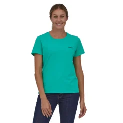 T-Shirt Patagonia Women P6 Mission Organic Fresh Teal -Outdoorsupply Winkel 4 wbs23 37560 frtl mw1