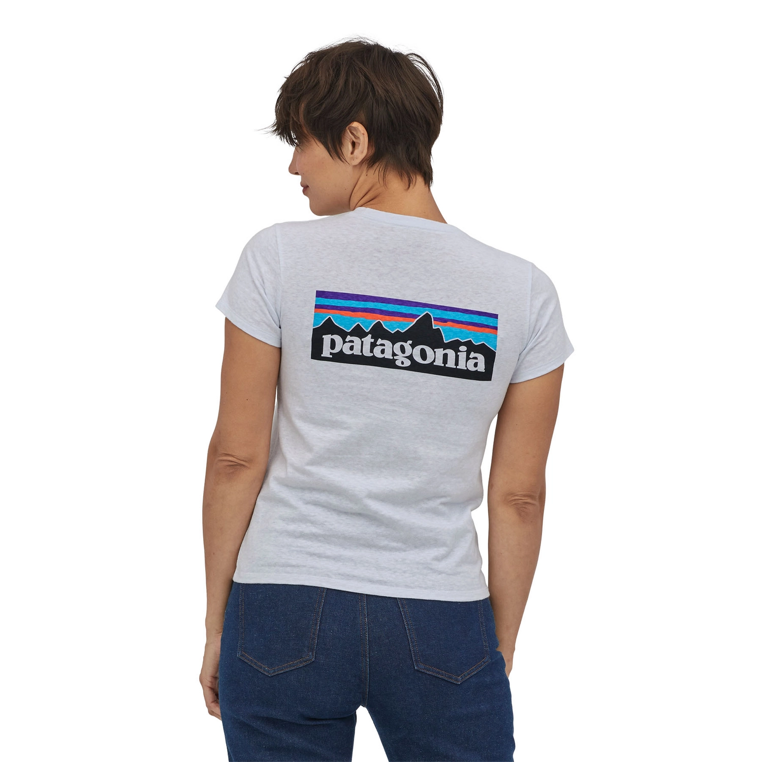 T-Shirt Patagonia Women P6 Logo Responsibili Tee White 7 T-Shirt Patagonia Women P6 Logo Responsibili Tee White - Afbeelding 5