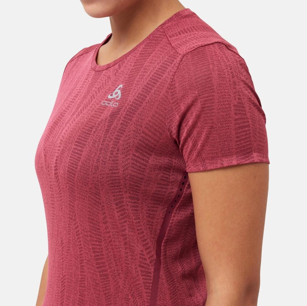 Sportshirt Odlo Women Crew Neck S/S Zeroweight Engineered Paradise Pink Melange 9 Sportshirt Odlo Women Crew Neck S/S Zeroweight Engineered Paradise Pink Melange - Afbeelding 7