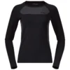 Shirt Bergans Women Cecilie Wool L/S Black Solid Charcoal -Outdoorsupply Winkel 8825 2851
