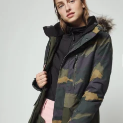 ONeill Ski Jas O'Neill Women Zeolite Jacket Green AOP -Outdoorsupply Winkel 9p5006 6900 model 3