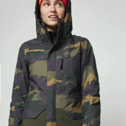ONeill Ski Jas O'Neill Women Zeolite Jacket Green AOP -Outdoorsupply Winkel 9p5006 6900 model 4