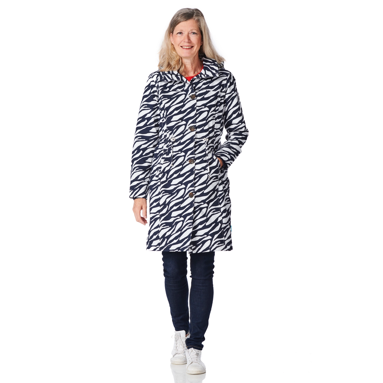Regenjas Happy Rainy Days Coat Marit Zebra Midnight Off White 5 Regenjas Happy Rainy Days Coat Marit Zebra Midnight Off White - Afbeelding 3