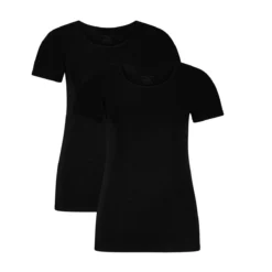 T-Shirt Bamboo Basics Women Kate Black (2-Delig)