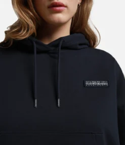 Trui Napapijri Women B-Morgex Hoody Blu Marine -Outdoorsupply Winkel NA4G7Y176 ALT4