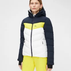 Ski Jas J.Lindeberg Women Russel Down Ski Jacket Banging Yellow -Outdoorsupply Winkel SWOW02237 K039 003