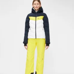 Ski Jas J.Lindeberg Women Russel Down Ski Jacket Banging Yellow -Outdoorsupply Winkel SWOW02237 K039 005