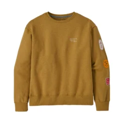 Trui Patagonia Women Clean Climb Badges Uprisal Crew Sweatshirt Cabin Gold
