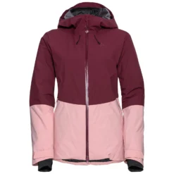 Ski Jas Odlo Women Jacket Insulated Ski Bluebird S-Thermic Raspberry Fudge Boto Dolphin