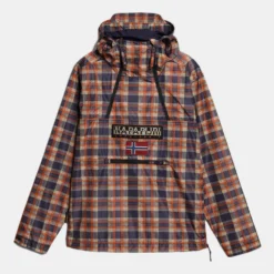 Jas Napapijri X Liberty Unisex Northfarer Check Blue Cab