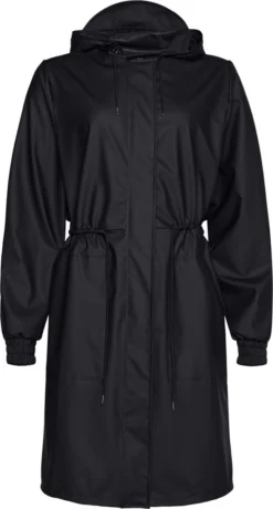 Jas Rains Dames String Parka Black