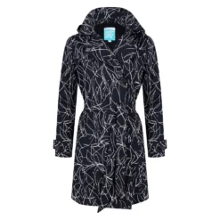 Regenjas Happy Rainy Days Trenchcoat Berbel Lines Black White