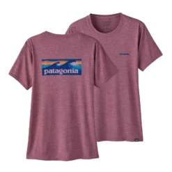 T-Shirt Patagonia Women Cap Cool Daily Graphic Shirt Waters Boardshort Logo Evening Mauve X-Dye